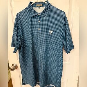 Peter Millar Checkered Men's Polo Shirt Large